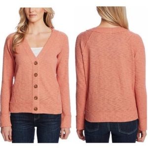 Vince Camuto Two Textured Button Front Cardigan Sweater